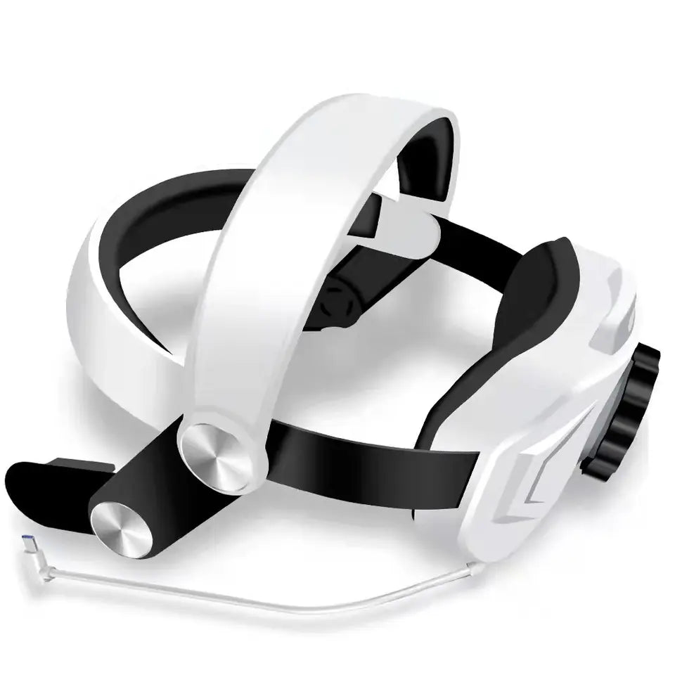 VR Headset with Adjustable Head Strap with Battery Headband Support (NC)