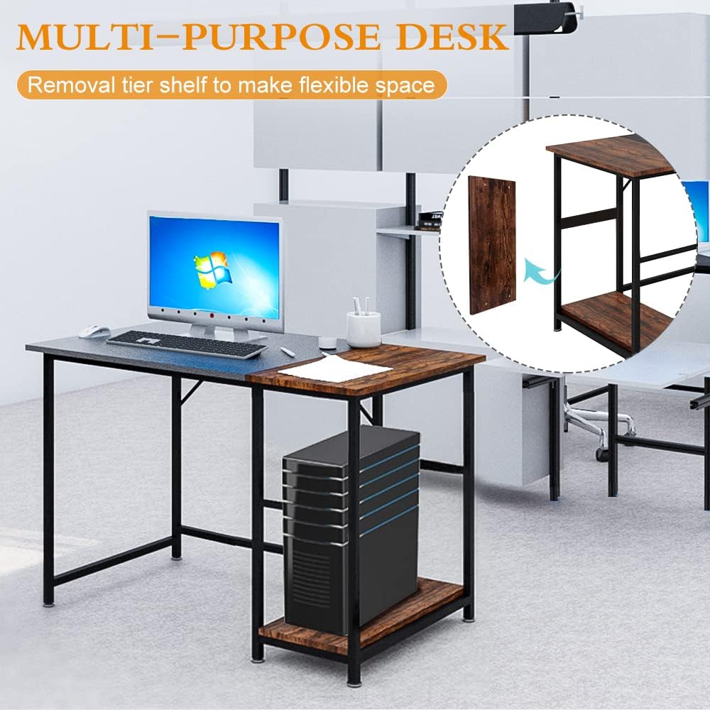 Modern Simple PC Desk with Splice Board (NC)