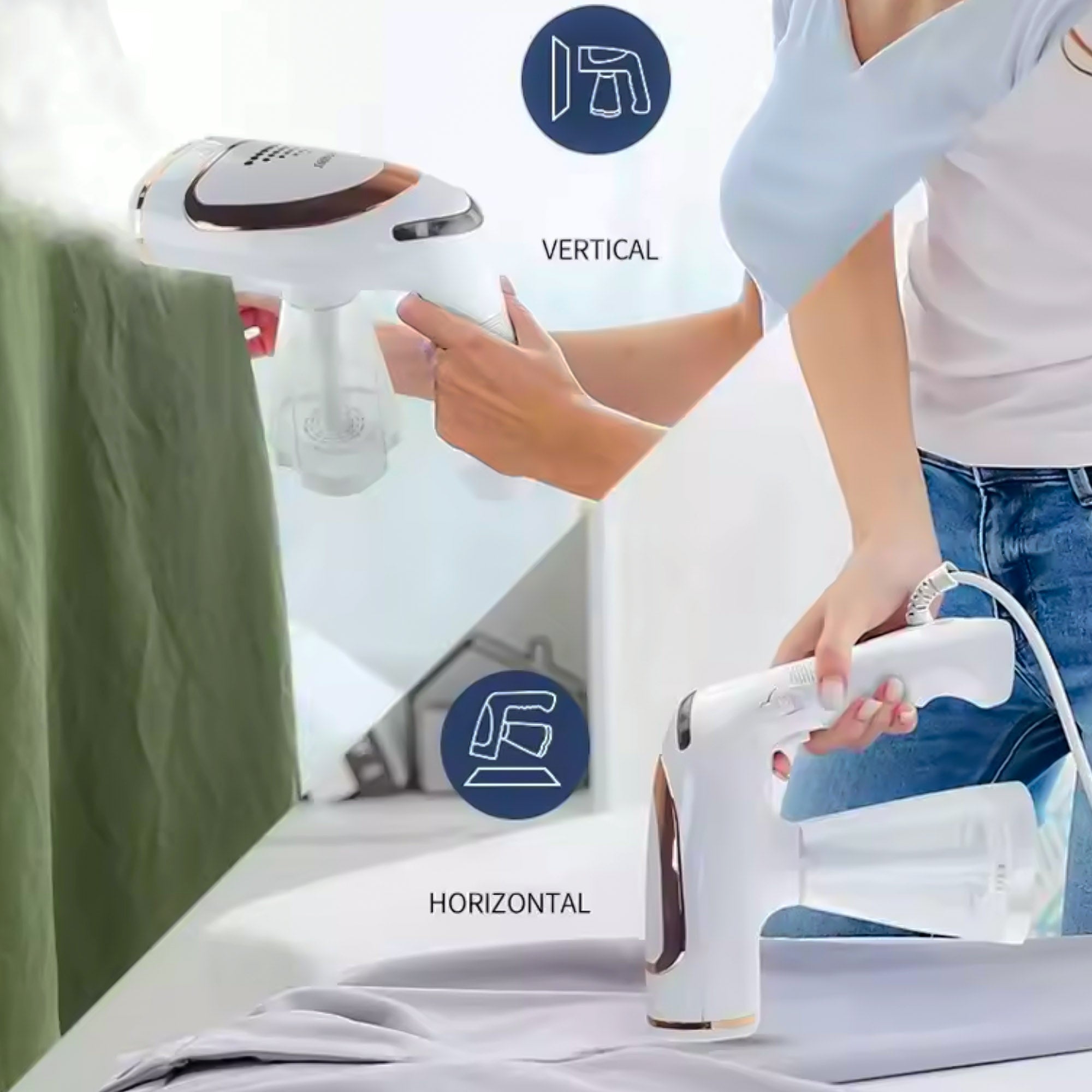Portable Foldable Handheld Steam Garment Ironing Machine.