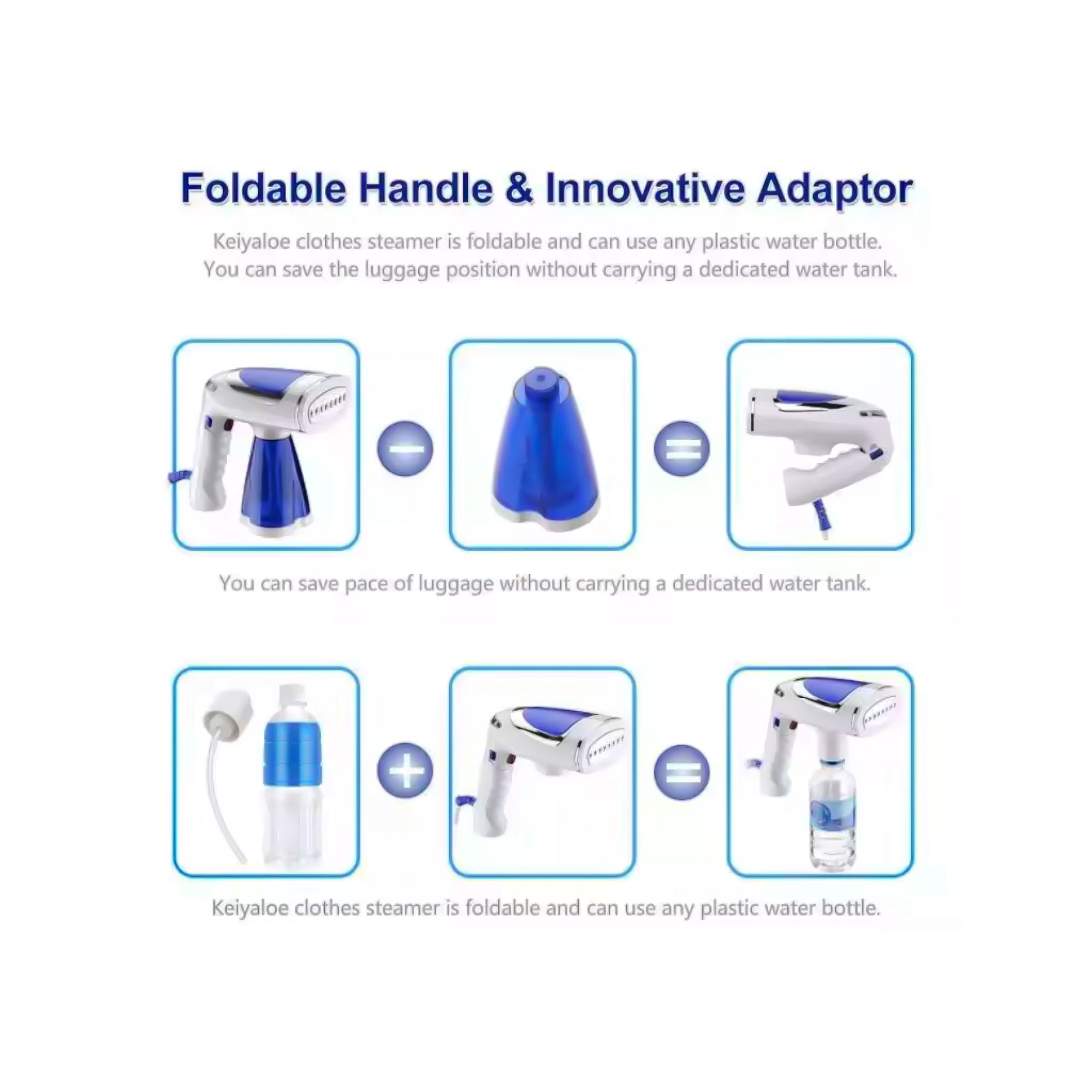 Portable Foldable Handheld Steam Garment Ironing Machine.