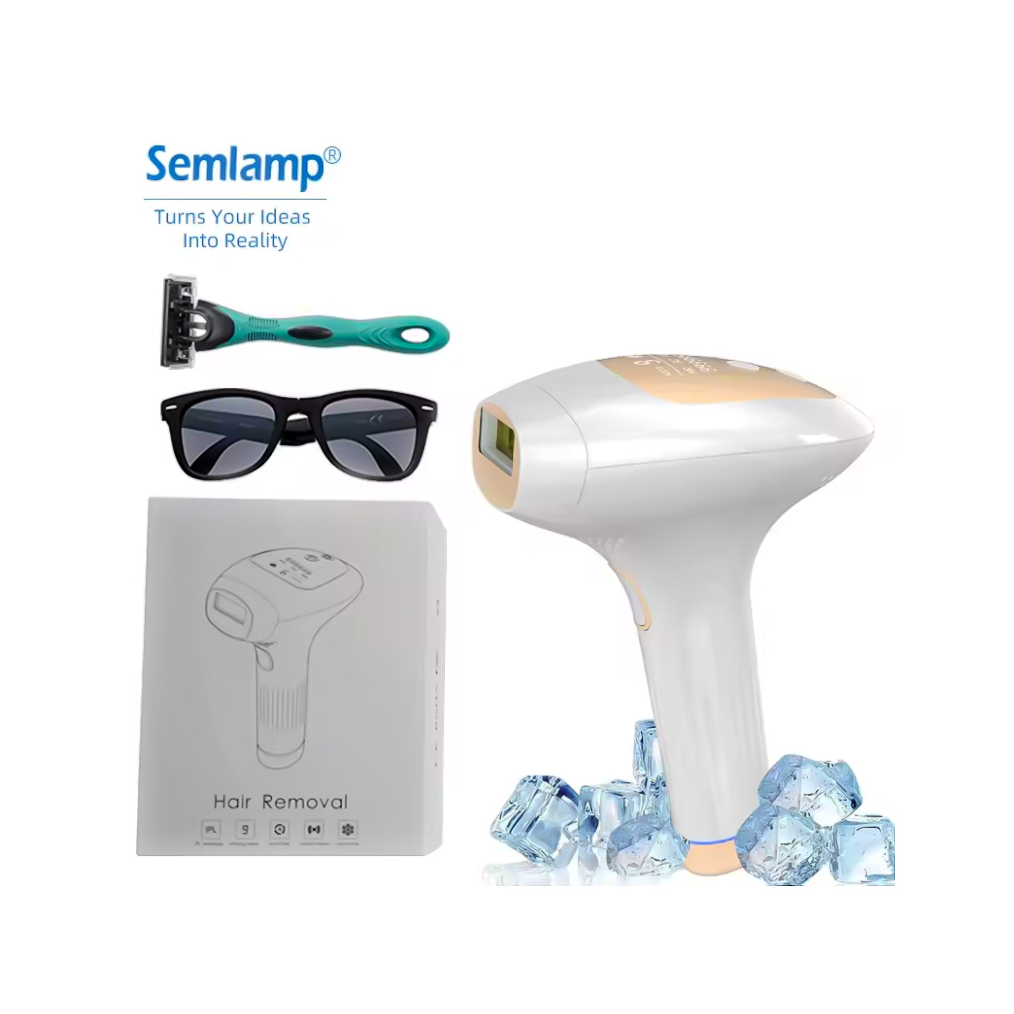 Portable Sapphire Ice Cool Ipl Hair Removal Device Painless Home Ipl Hair Removal Machine
