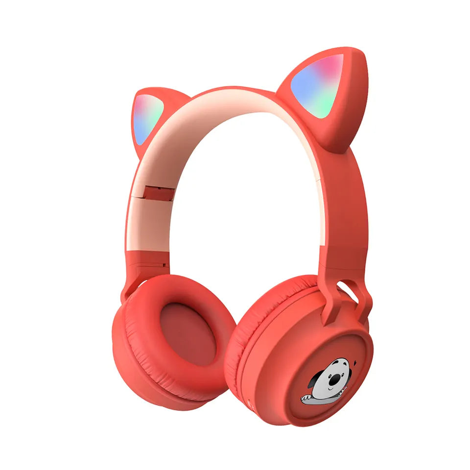 Wireless Cat Ear LED Light Up Bluetooth Headphones- (LNC)