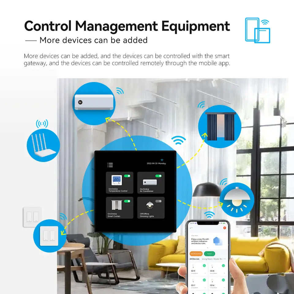 smart home multi-functional central control Intelligent screen ZigBee gateway (NC)