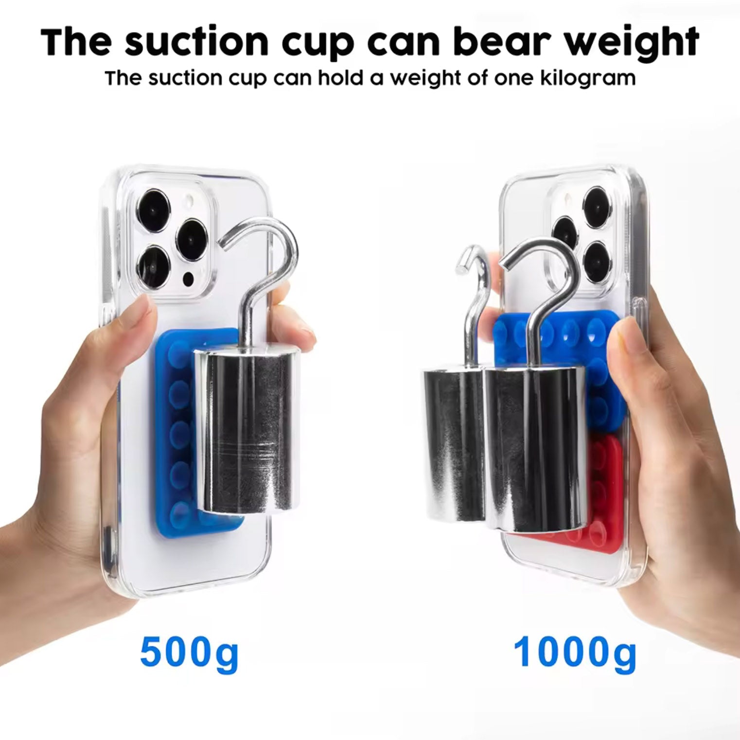 Double faced 15 cups Silicone Suction Phone Case Adhesive Mount for iPhone and Android
