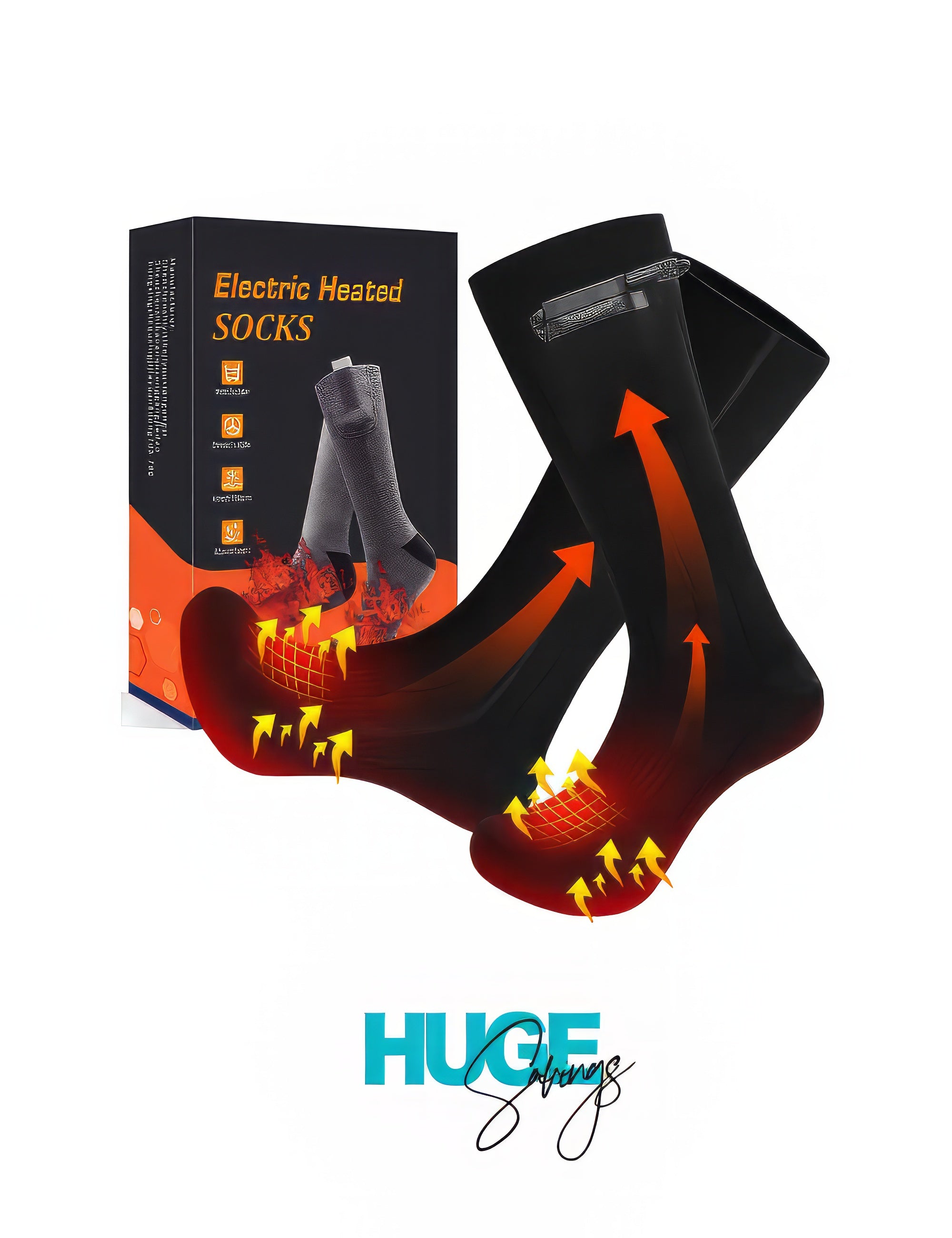 Heated Socks, Double-Sided Electric Socks.