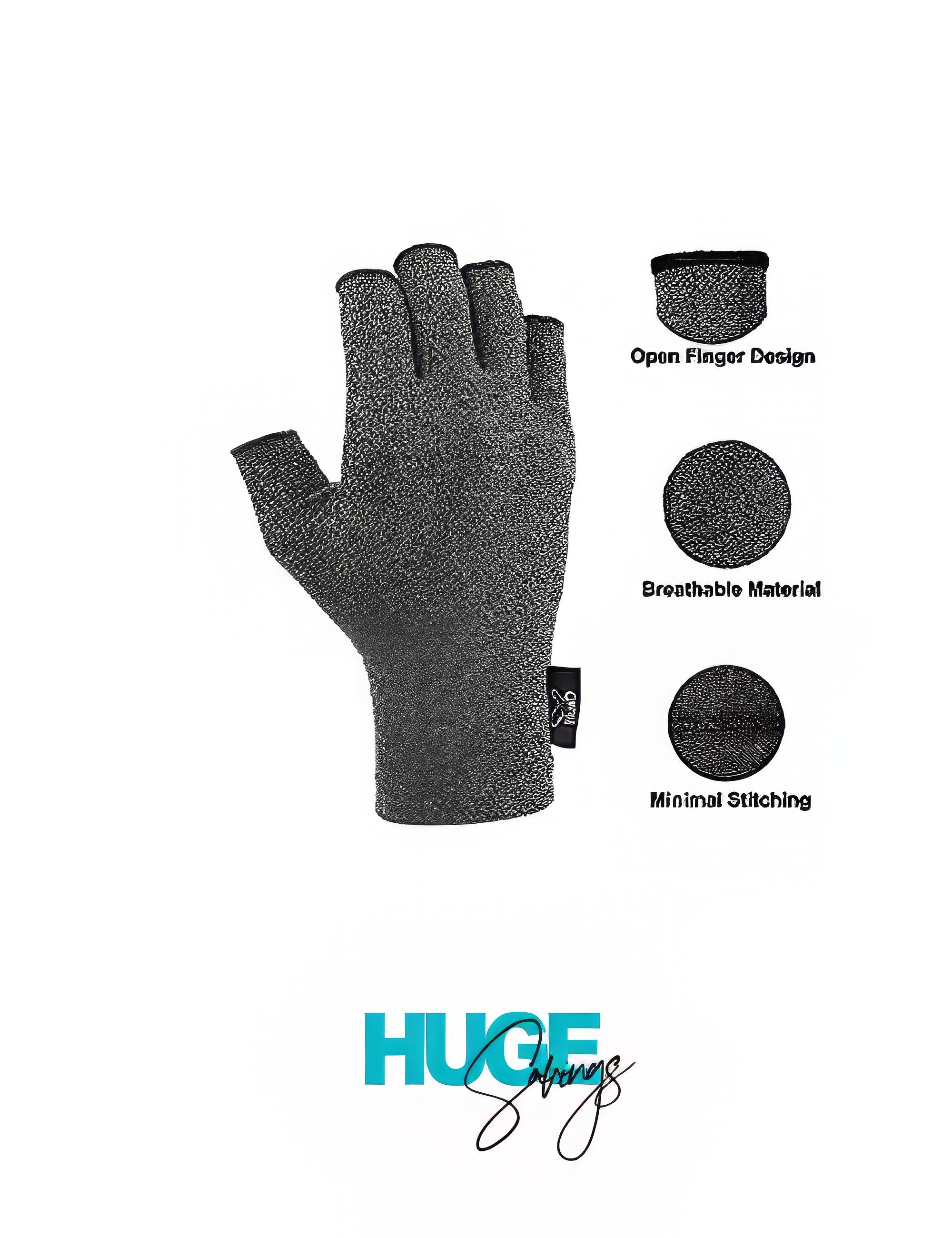 2 Pairs Arthritis Gloves, Compression Gloves for Women and Men, Fingerless Design to Relieve Pain from Rheumatoid Arthritis and Osteoarthritis   (NC)