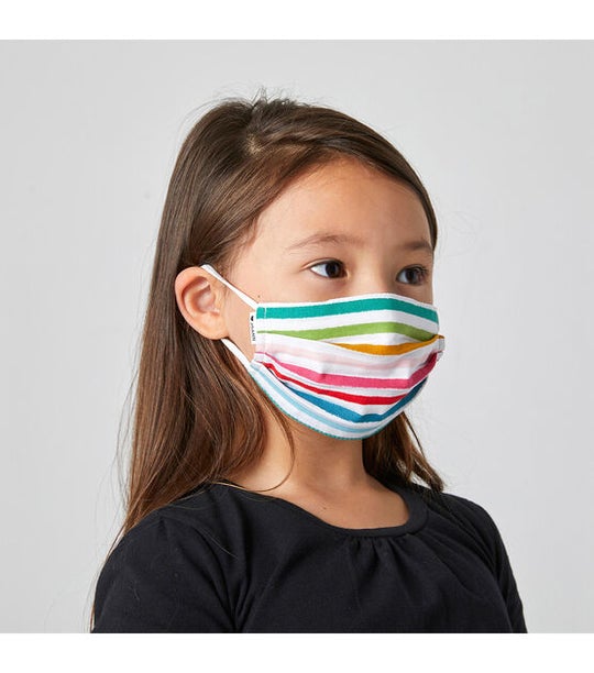 FREE - Kid's Rainbow Stripe Cotton Face Mask (XS)