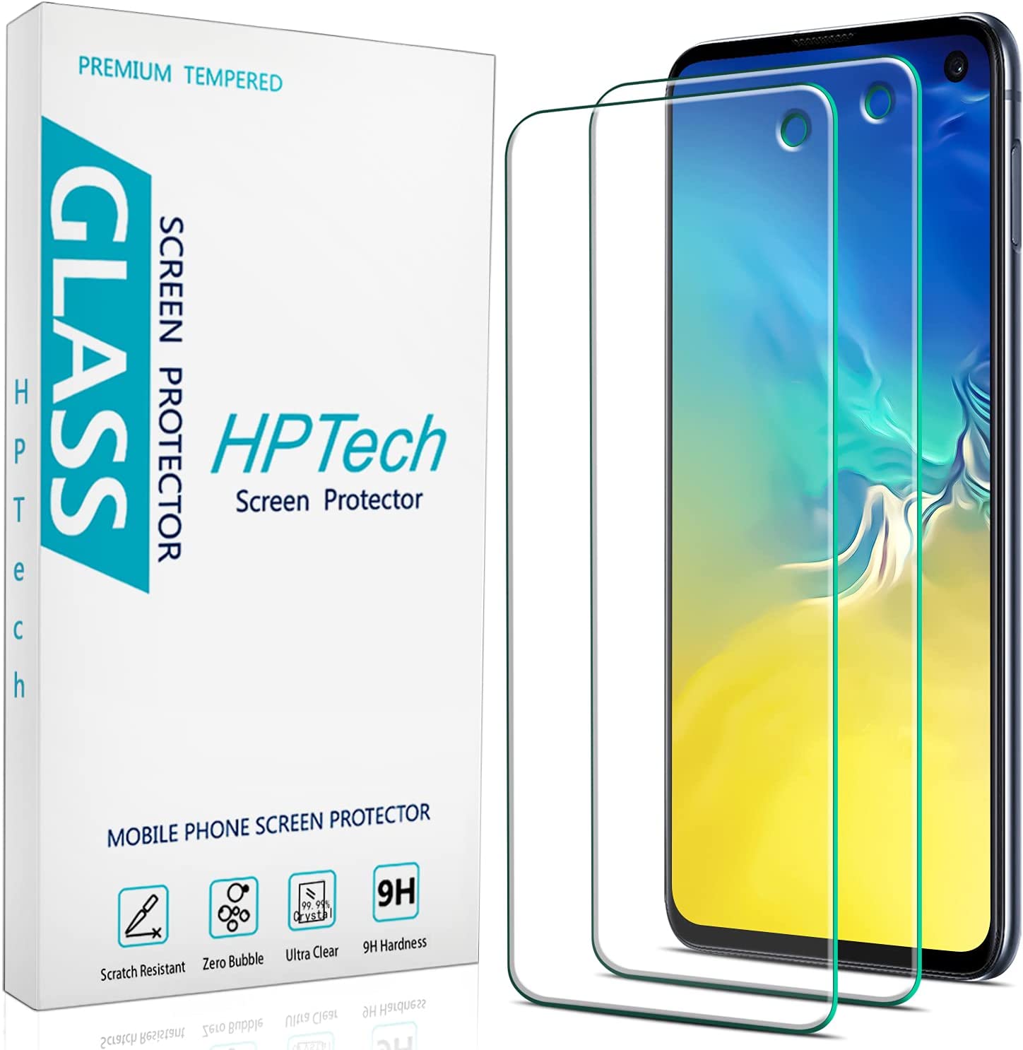 FREE - [2-Pack] HPTech Screen Protector Compatible for Samsung Galaxy S10e Tempered Glass.