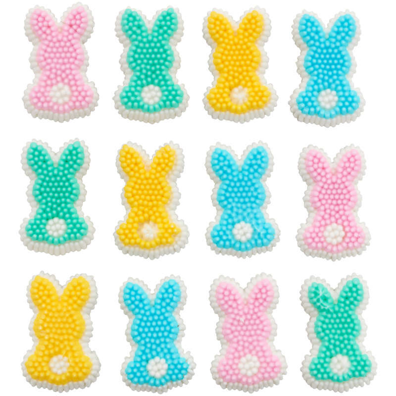 FREE - Pastel Easter Bunny Icing Decorations, 12-Count (LNC)
