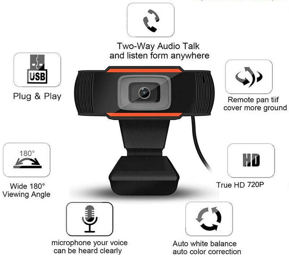 HD Webcam 1080 with Microphone, Auto Focus.