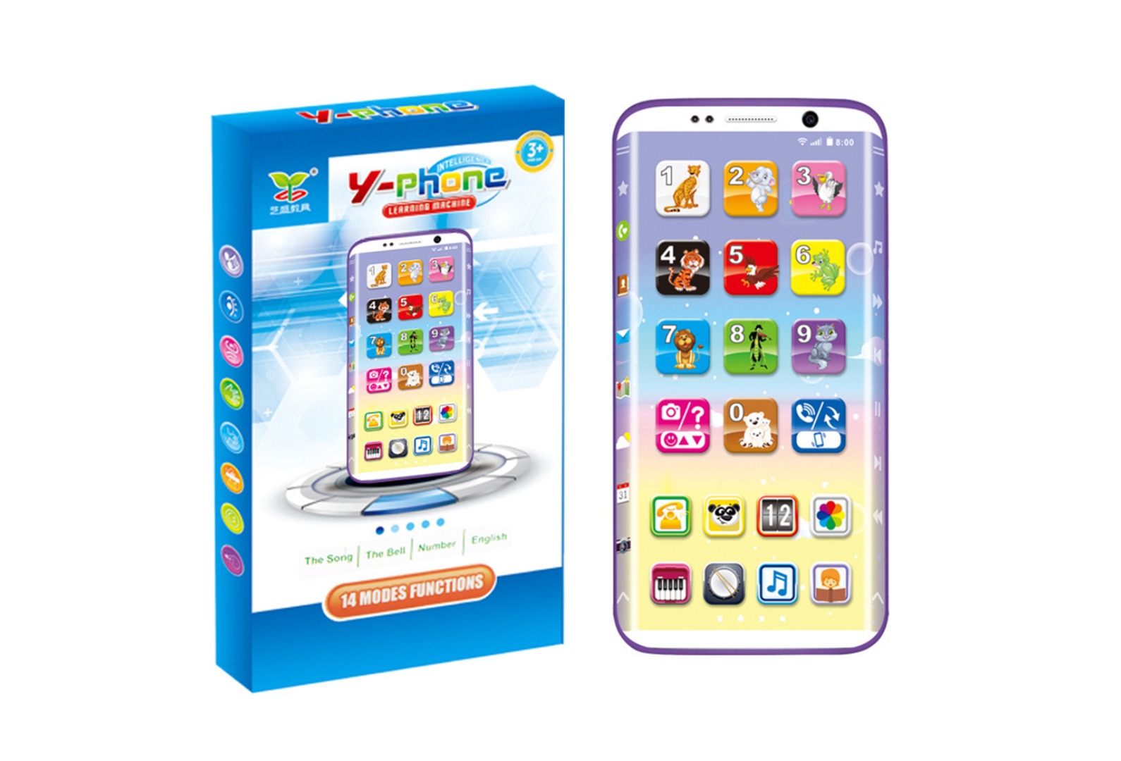 Touch Screen Smart Phone Toys with USB Port, Multifunctional Early Learning Toys