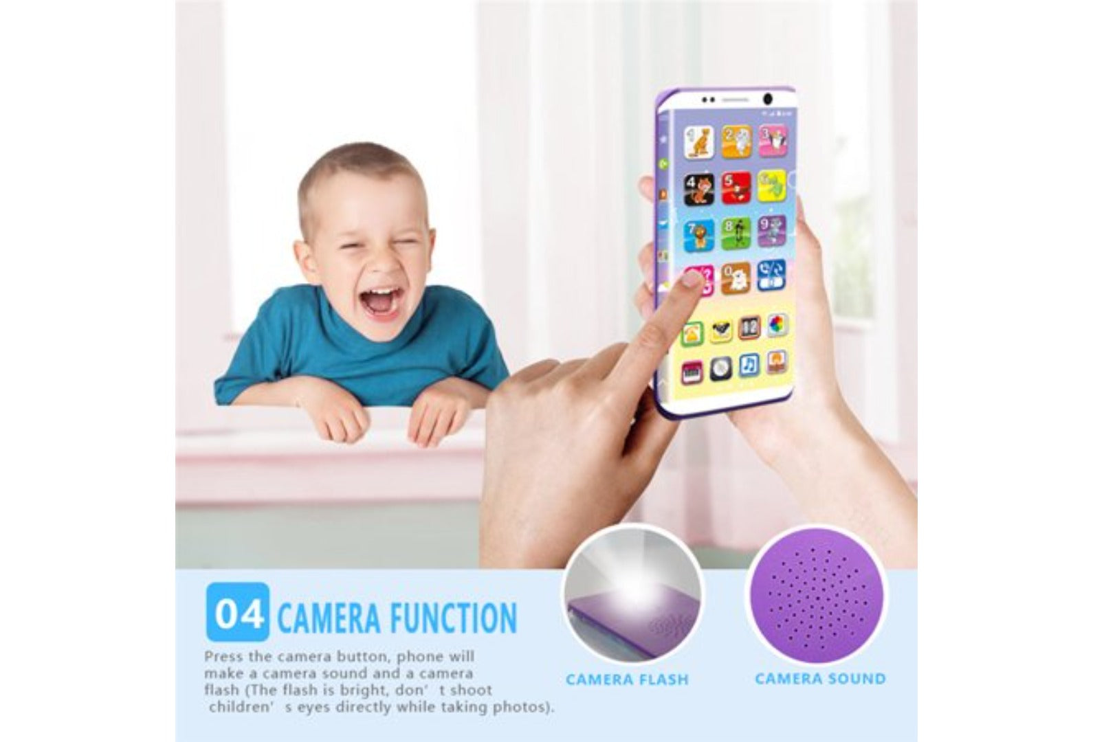 Touch Screen Smart Phone Toys with USB Port, Multifunctional Early Learning Toys
