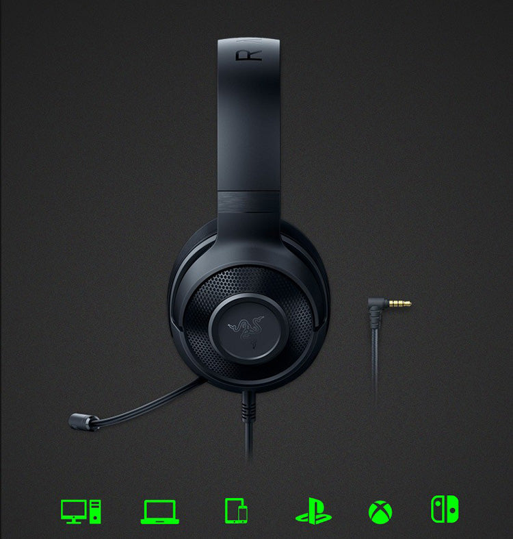 Razer Kraken X Gaming 7.1 Surround Sound Computer Phone Headset Sports Earphone