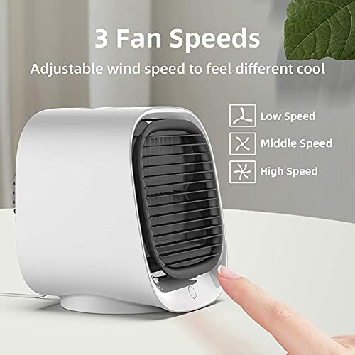 Portable Air Cooler Personal Air Conditioner (White).