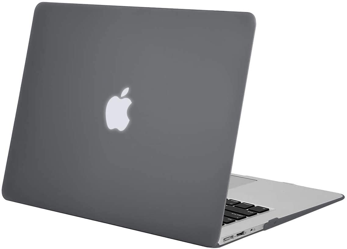 CLEAR GREY - MacBook Air 13 inch Case 2018-2020Release. Plastic Pattern Hard Shell  and keyboard protector. Only Compatible with MacBook Air 13. - e4cents