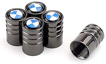 TK-KLZ 5Pcs Chrome Car Wheel Tires Valve Stem Caps for BMW . (NC)