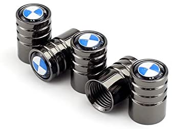 TK-KLZ 5Pcs Chrome Car Wheel Tires Valve Stem Caps for BMW . (NC)