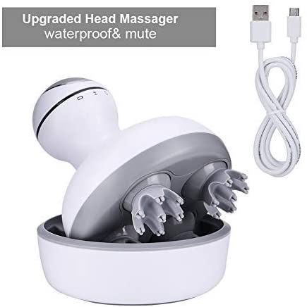 Waterproof Rechargeable Cordless Handheld Electric Scalp Massager - e4cents