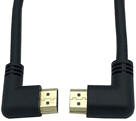 HDMI 2.0 Cable, Haokiang 3Ft /1M 90 Degree Gold Plated High Speed. - e4cents