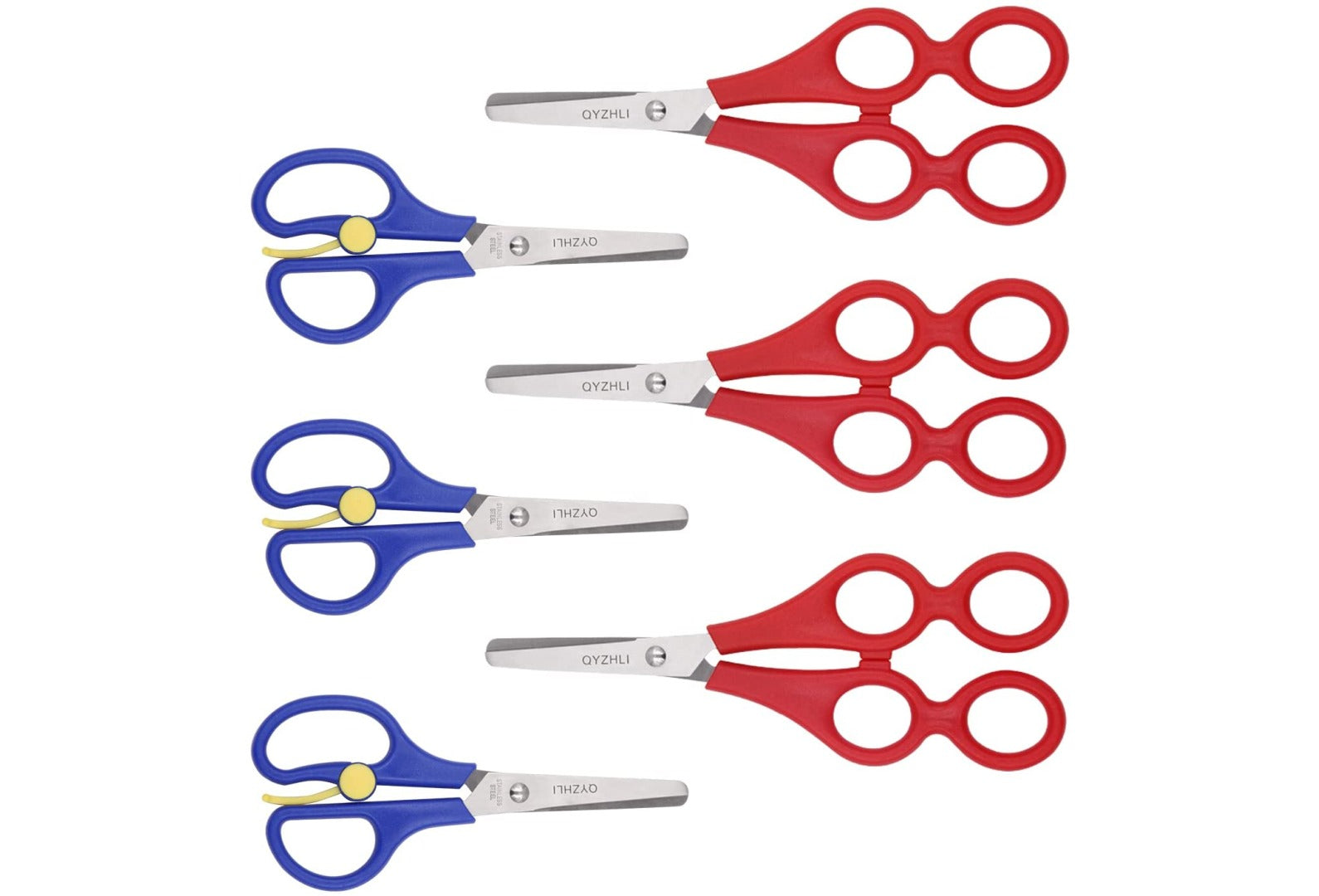 10 SETS 1 DUAL HANDLE Plastic Children Scissors FOR Pre-School Training.  (NC)