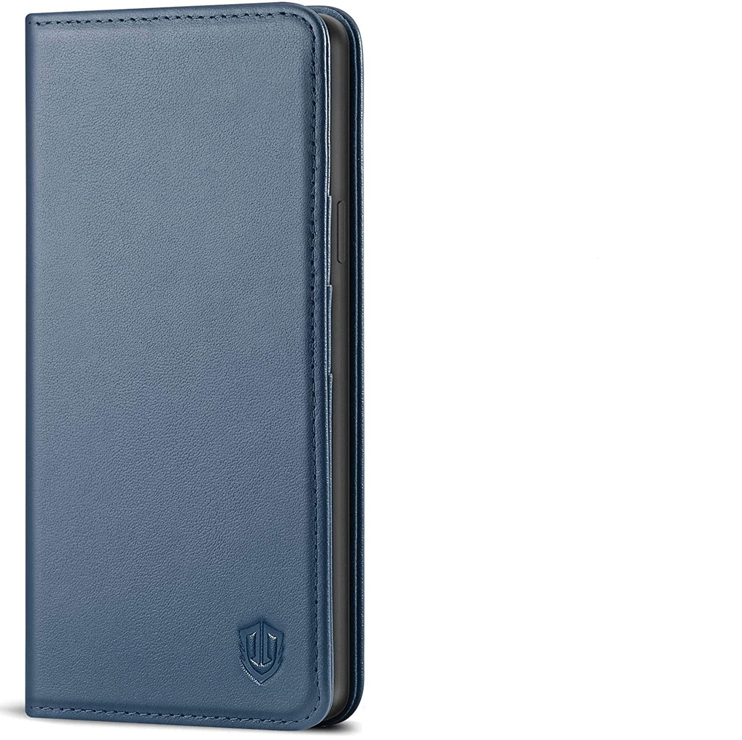 SHIELDON Genuine Leather Galaxy S9 Wallet Case - Blue. - e4cents