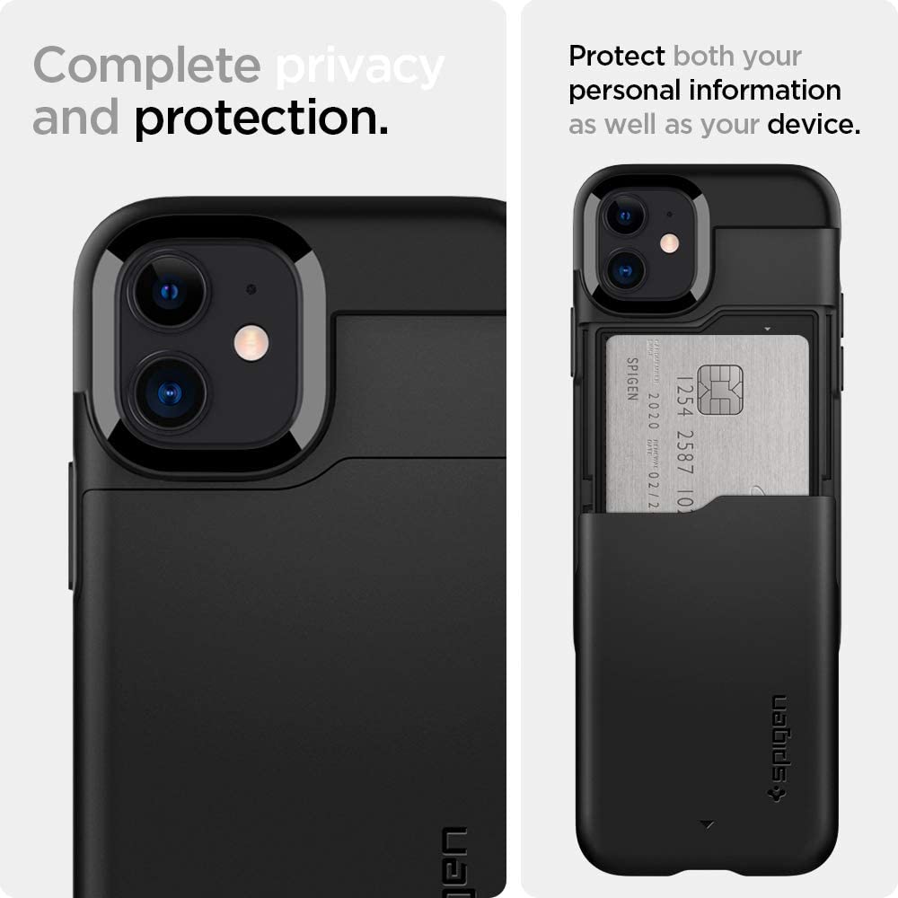 Spigen Slim Armor CS Designed for iPhone 12 Mini Case (2020) - Black - e4cents