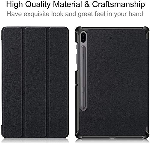 Galaxy Tab S6 10.5,【Auto Sleep/Wake】 Ultrathin Protective Smart Case Magnetic Trifold Stand Cover - e4cents