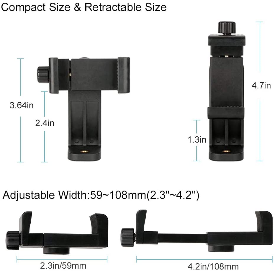 JANSITE Smartphone Tripod Mount Adapter with Remote Control. - e4cents