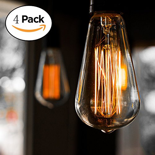 Asgens 4 Pack Vintage Incandescent energy saving bulb. 40W/110v   (NC)