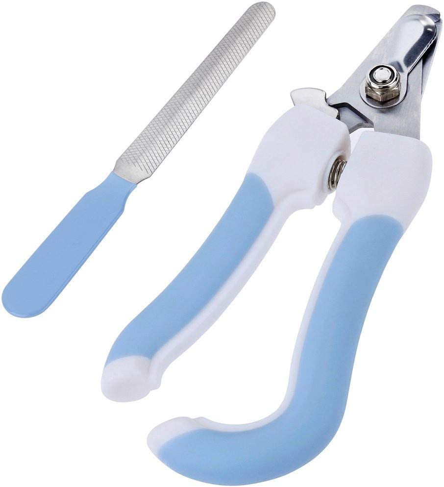 PET Nail Clippers and Trimmer - with Quick Safety Guard to Avoid Over-Cutting Toenail - Grooming Razor Sharp Blades for Small Medium Large Breeds - e4cents