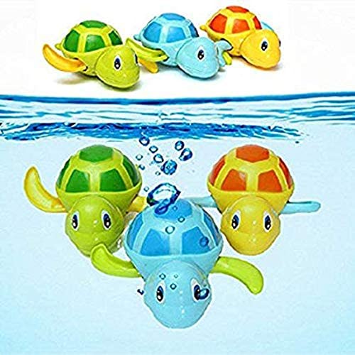 WOVELOT Baby Bathing Bath Swimming Tub Pool Toy Cute Wind Up Turtle Animal Bath Toys Set for Kids - e4cents