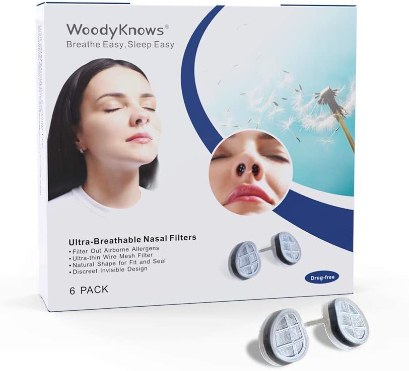 WoodyKnows Ultra-Breathable Nasal Filters (Slotted Nostril, Small (Pack of 4)) - e4cents