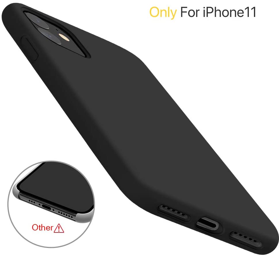 Jetech Silicone Case Compatible with iPhone 11 6.1 inch(2019) - Black - e4cents