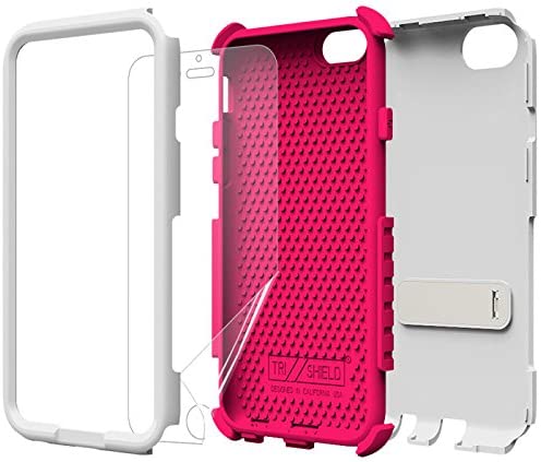 Beyond Cell Phone Case for Apple iPhone 6S Plus 6 Plus - White PC with Hot Pink Silicone - e4cents