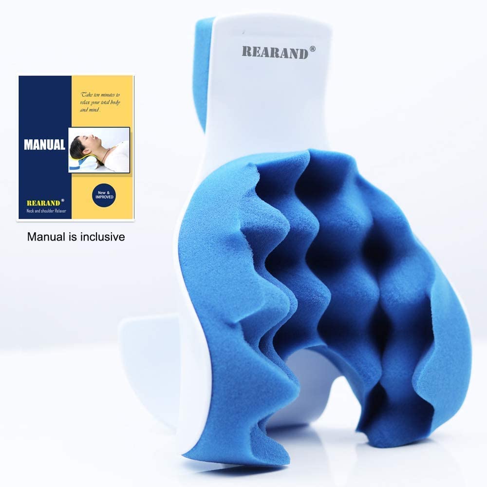 REARAND Neck and Shoulder Relaxer Neck Pain Relief and Support and Shoulder Relaxer Massage traction pillow - e4cents