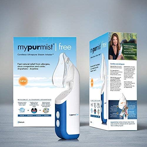 Mypurmist Free Ultrapure Handheld Personal Steam Inhaler (Cordless), Vaporizer and Humidifier - e4cents