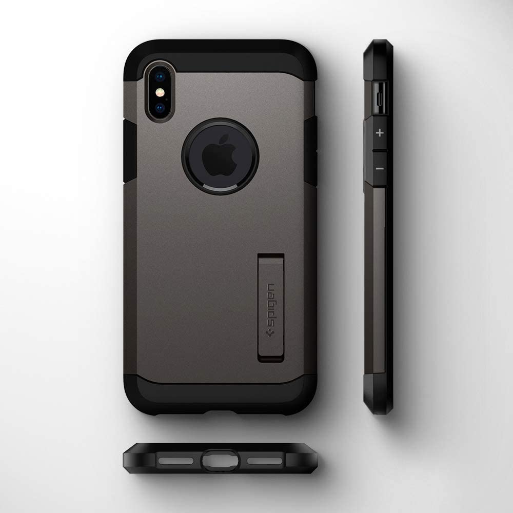Spigen Tough Armor Designed for iPhone Xs Case (2018) / Designed for iPhone X Case (2017) - Gunmetal - e4cents