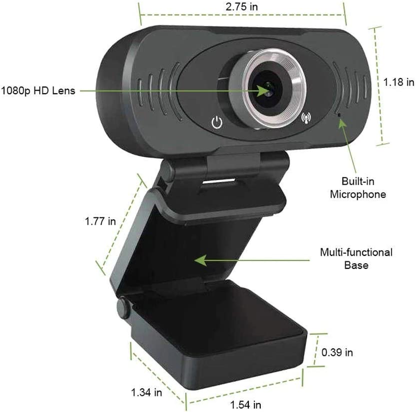 TEZL Full HD 1080p Plug & Play Webcam - 30fps Video Frame Rate (LNC)