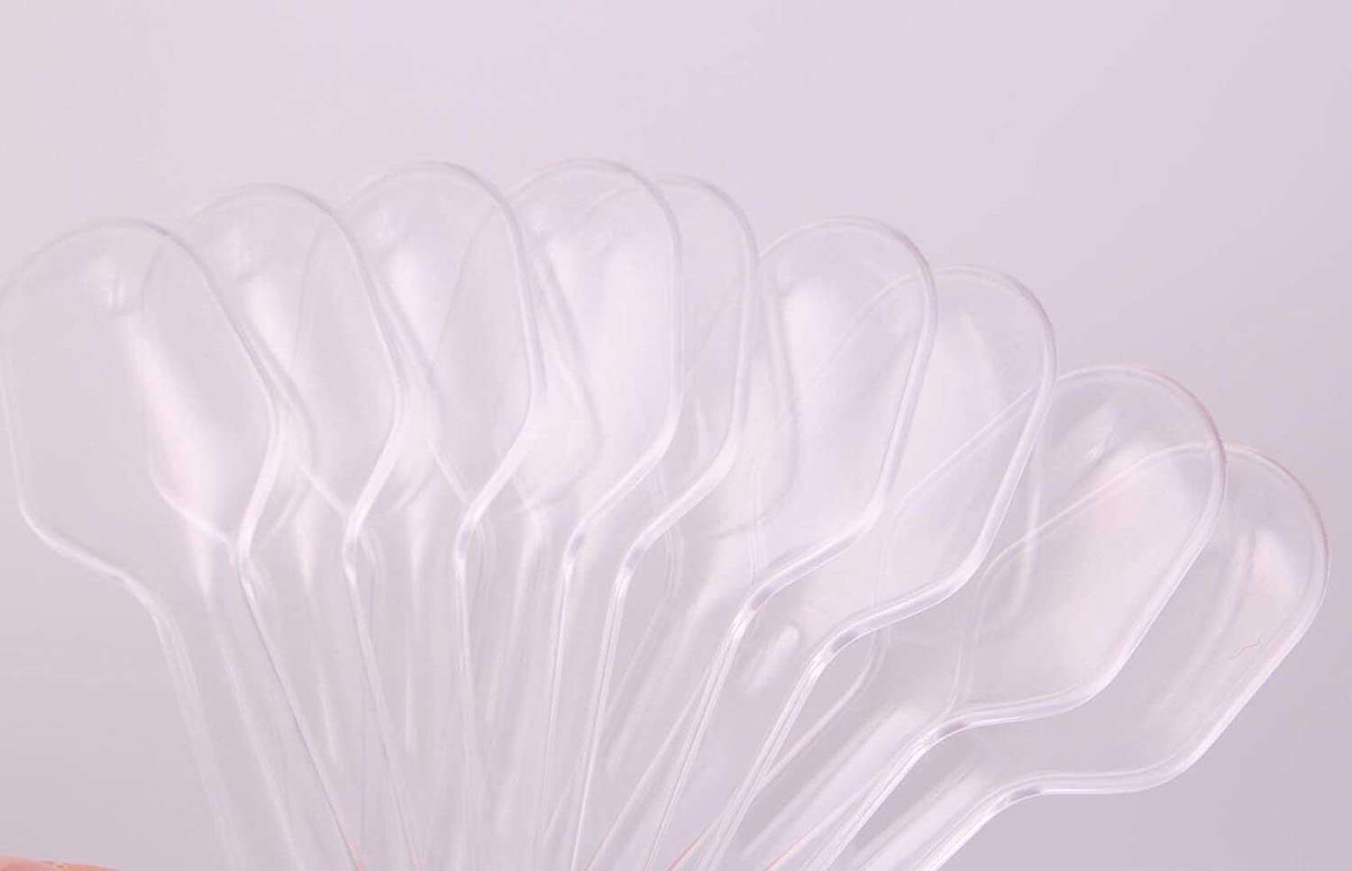 500PCS 7.5cm/2.9'' Length Transparent Disposable Plastic Mini Spoon. - e4cents