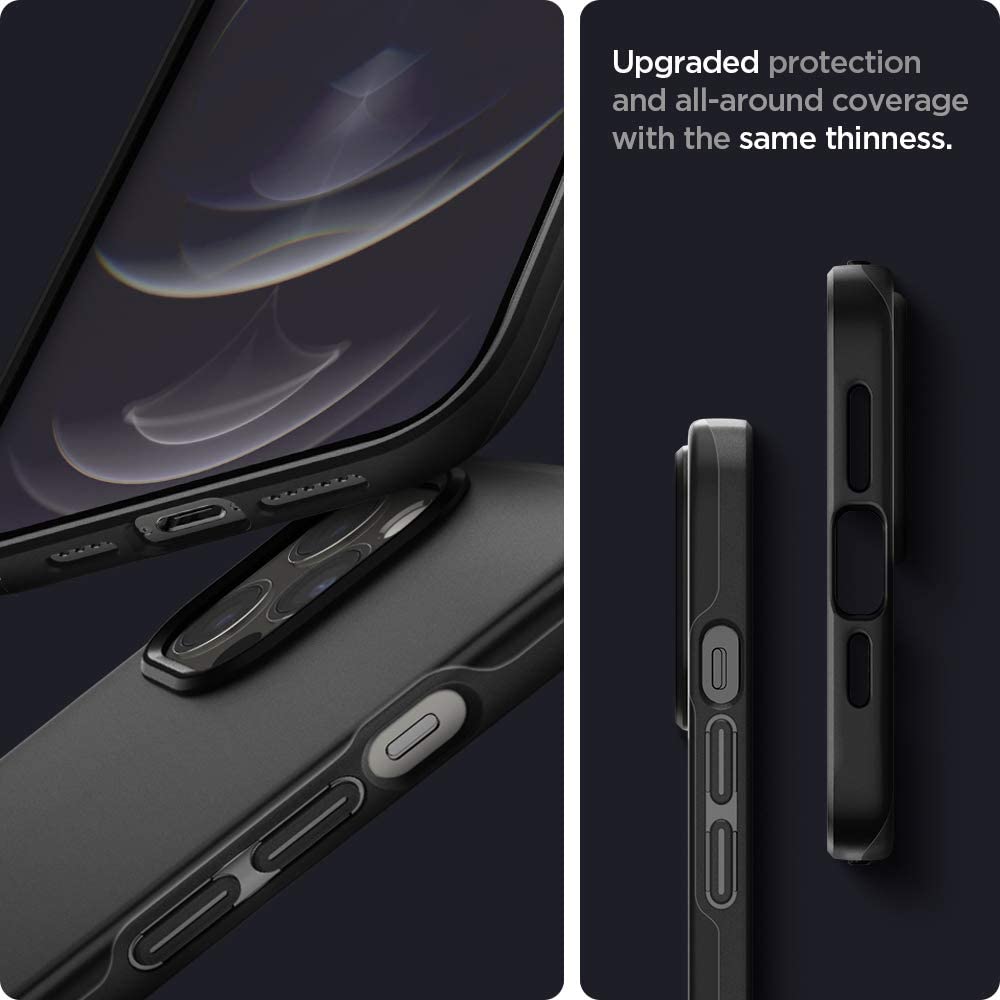 Spigen Thin Fit Designed for iPhone 12 Pro Max Case (2020) - Black - e4cents