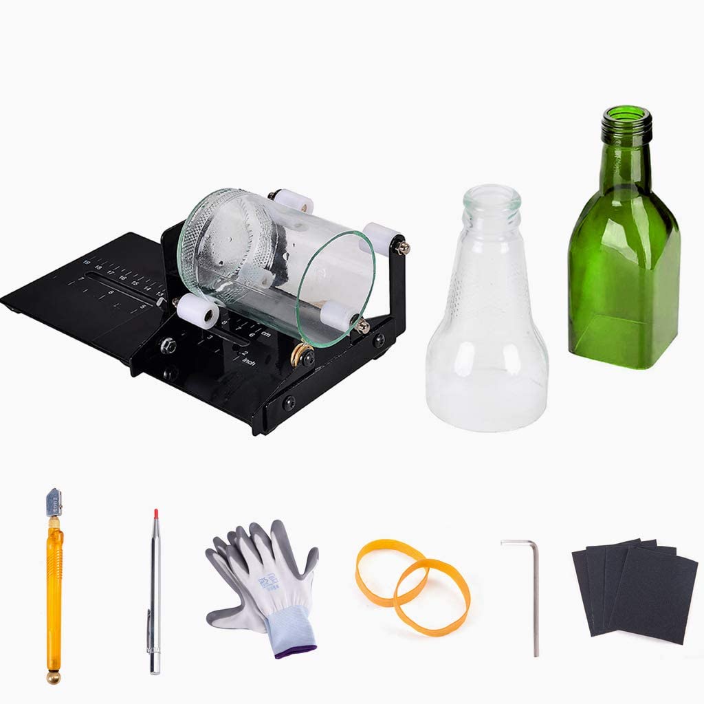 IMT Bottle Cutter, Glass Cutter Wine Bottle Cutting Tool Kit for Square/Round Bottles.