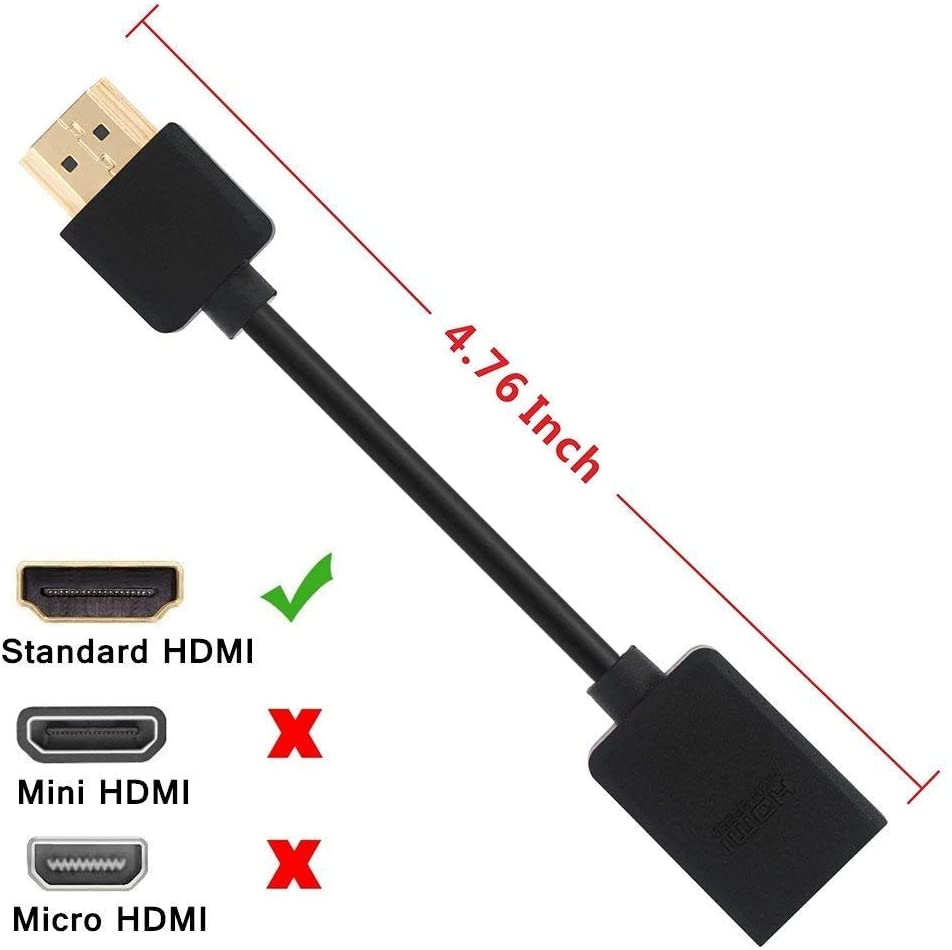HDMI Extender Swivel Cable Gold Plated Male to Female - e4cents