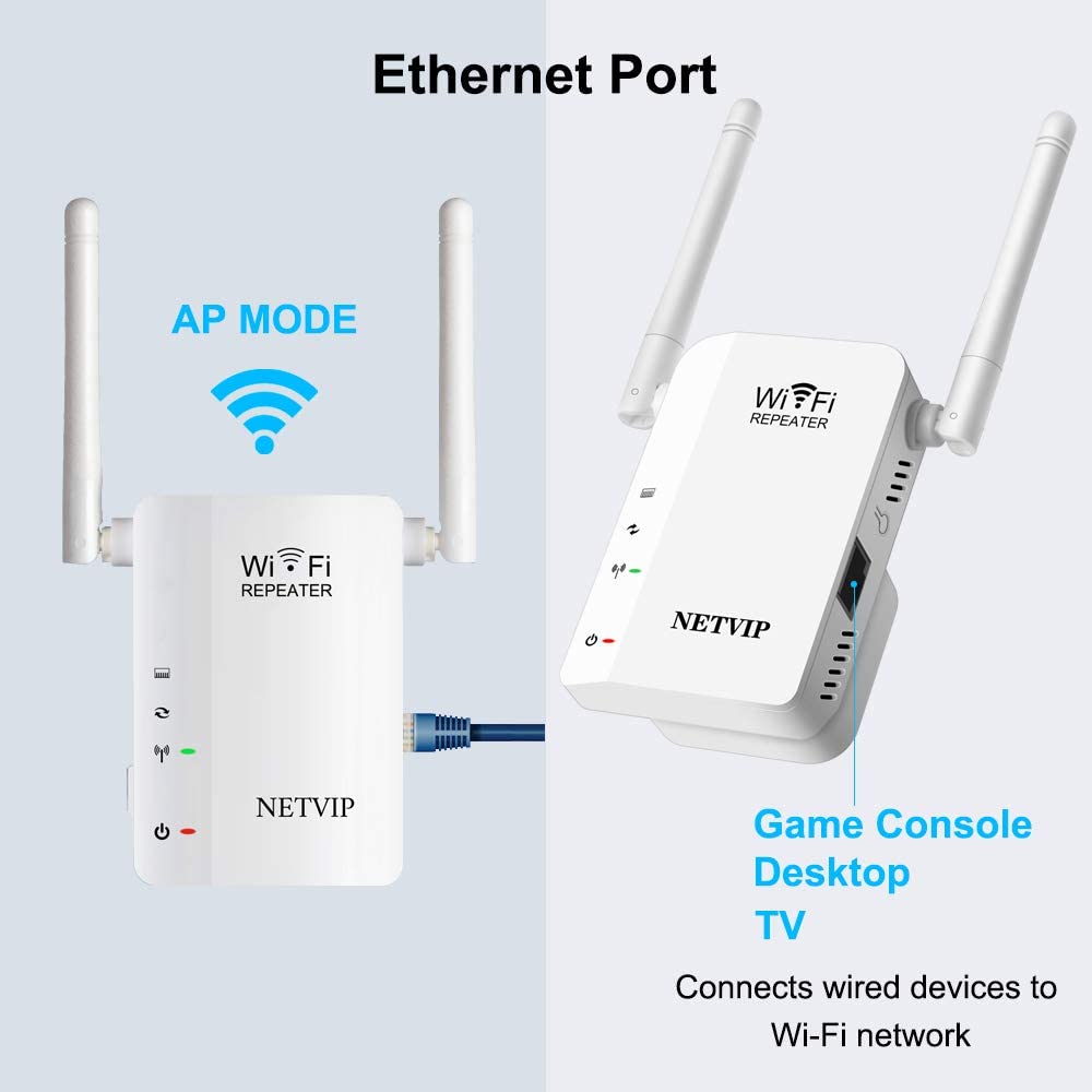 WiFi Extender N300 WiFi Range Extender,Wireless Repeater with Ethernet Port for home and office