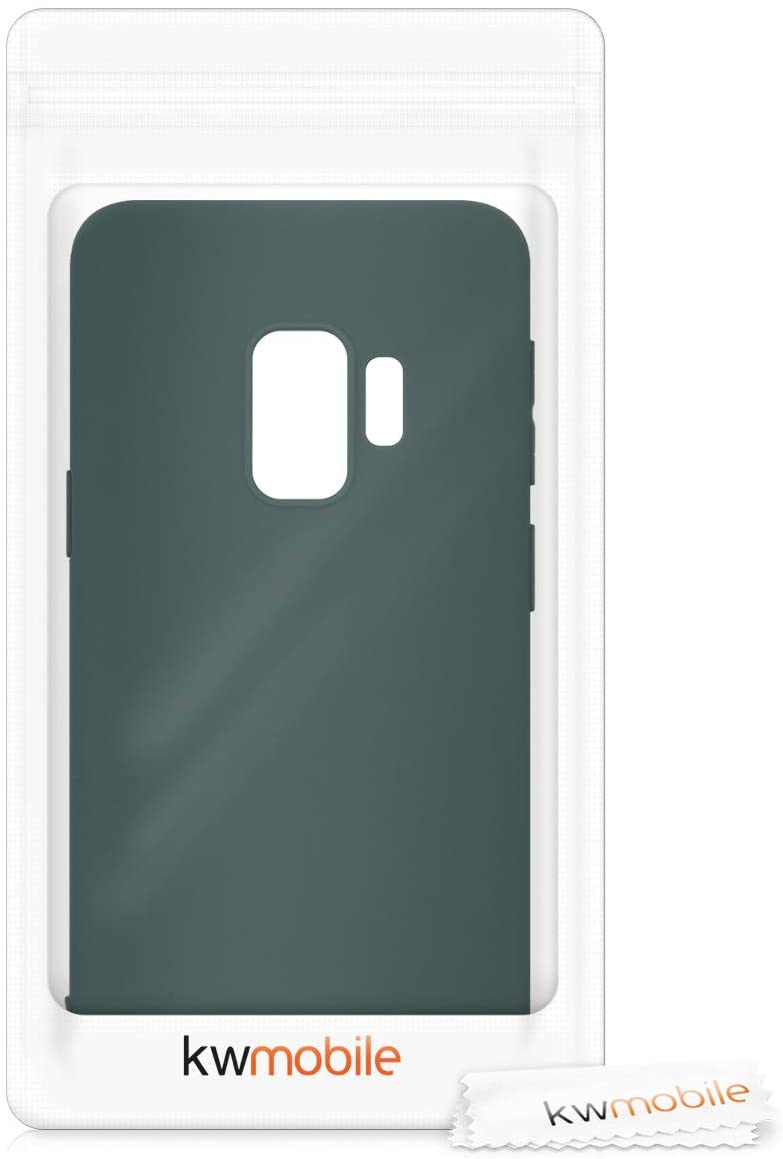 kwmobile TPU Case Compatible with Samsung Galaxy S9 - Case Soft Thin Slim Smooth Flexible Protective Phone Cover - Moss Green. - e4cents