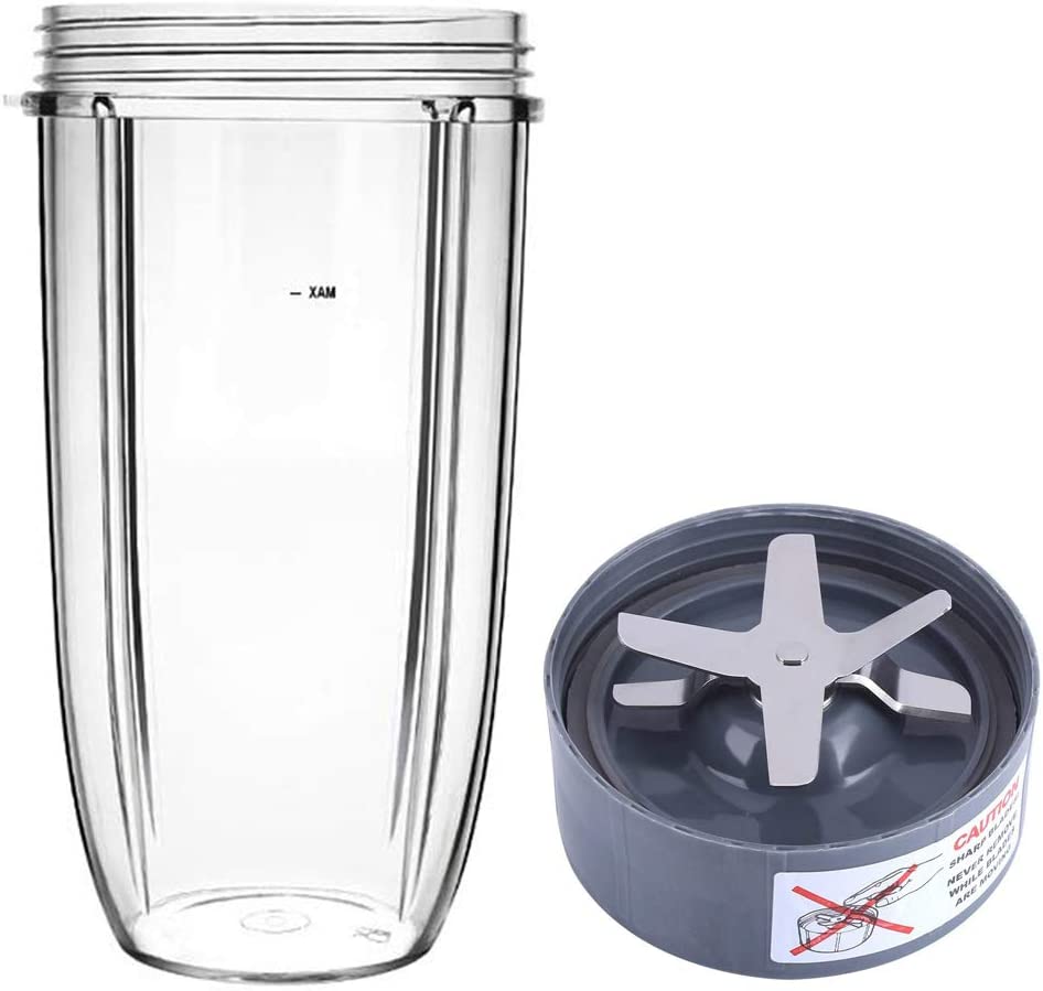 Blade and 32OZ Cup Replacement Set for NutriBullet Pro 600W/900W Series Blender Accessories Parts. (NC)