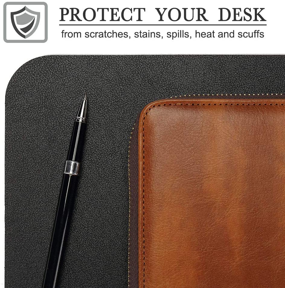 Waterproof Desk Writing Pad for Office and Home, Dual-Sided (Black). (LNC)