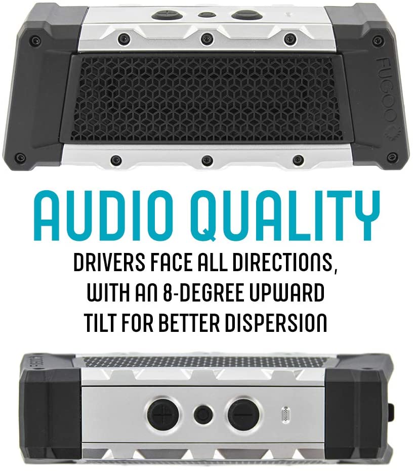 FUGOO Tough 2.0 - Portable Outdoor Bluetooth Speaker with 360 Degree Sound. - e4cents