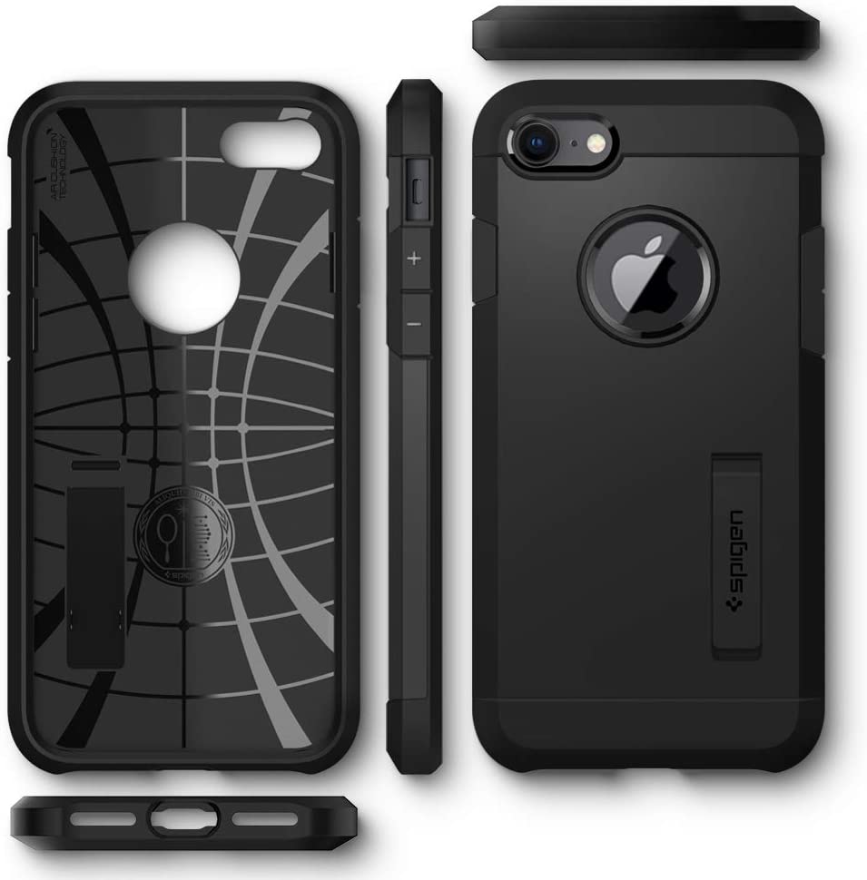 Spigen Tough Armor [2nd Generation] Designed for iPhone 8 Case (2017) / Designed for iPhone 7 Case (2016) - Black - e4cents