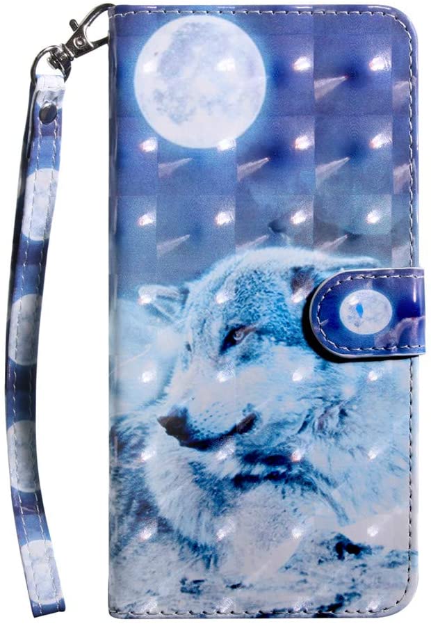 Samsung S10 Wallet Case - Moon Wolf BX - e4cents