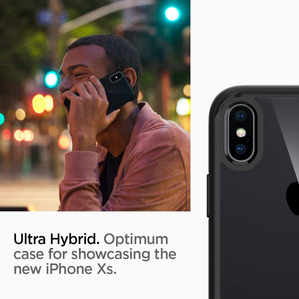 Spigen Ultra Hybrid Designed for iPhone Xs (2018) / Designed for iPhone X (2017) - Matte Black - e4cents